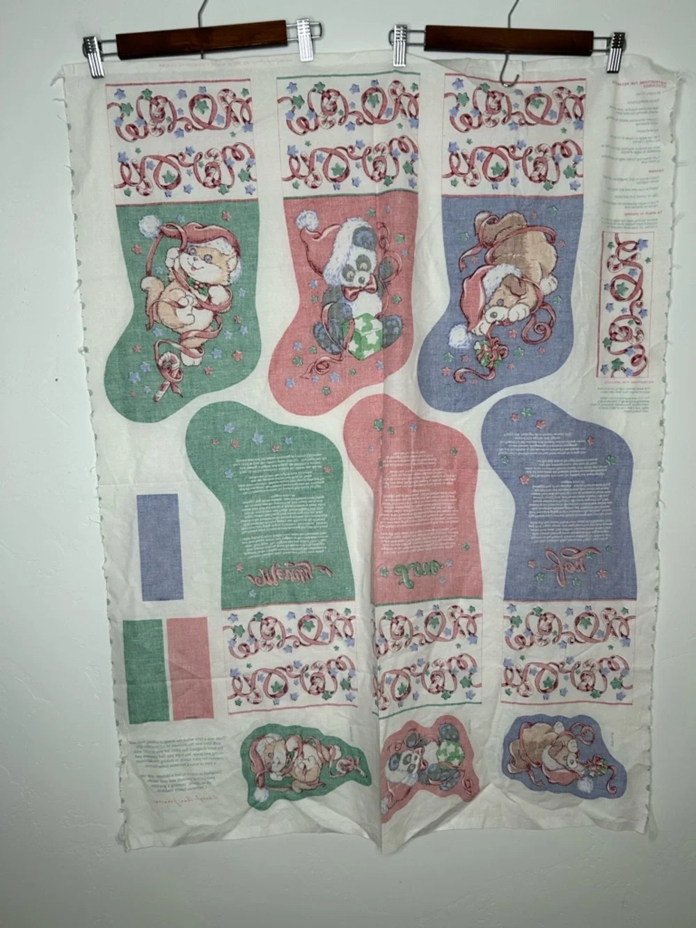 Vintage Cheryl Ann Johnson‎ Christmas Holiday Stocking Sewing Craft 3 Stockings